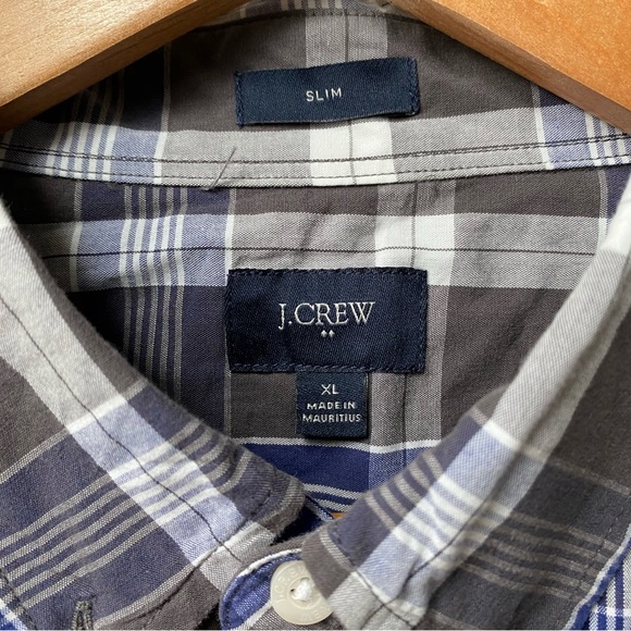 J Crew Plaid Slim Oxford Button Down Shirt - Picture 5 of 8